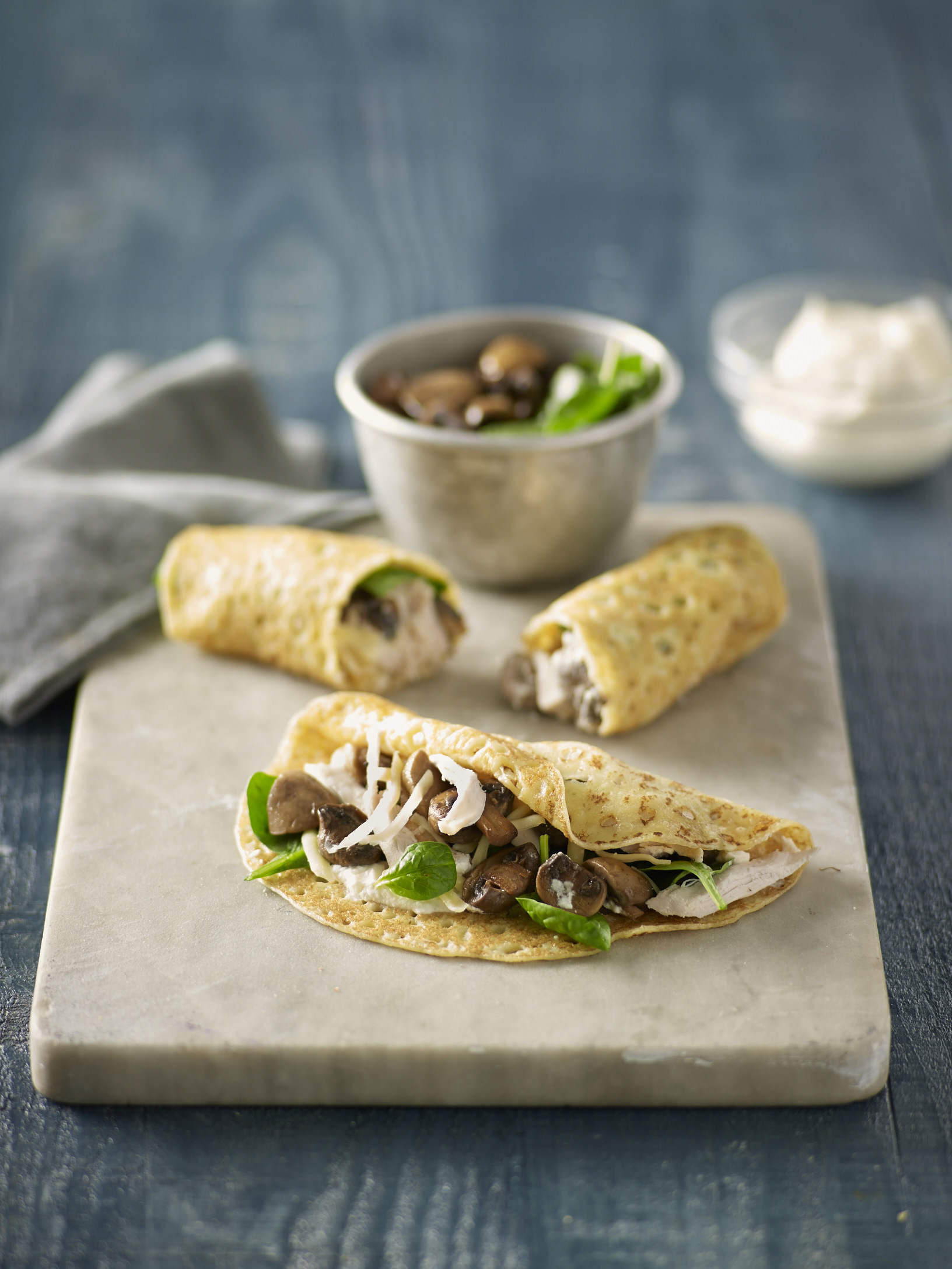 Chicken &  Mushroom Crepes